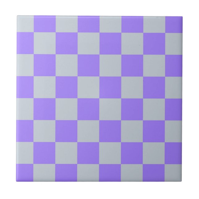 Carreau Violet À damiers En vichy Motif (Devant)