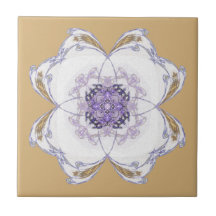 Violet, Or Floral Apparence Fractale Art Or