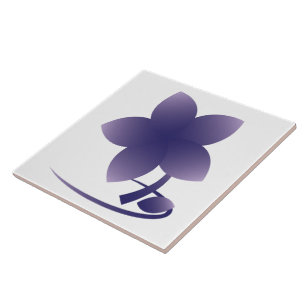 Carreau Violette fleur nb
