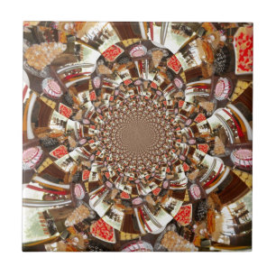 Carreau Vision psychédélique des teintes Brown