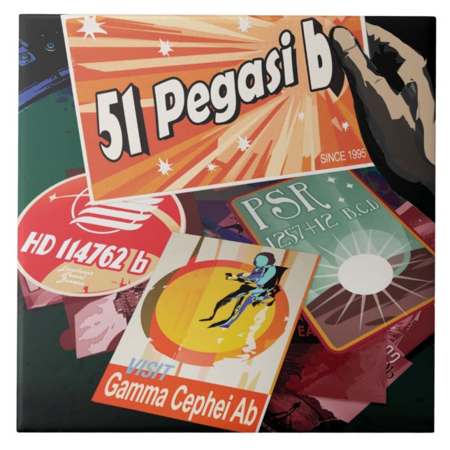 Carreau Visitez La Première Exoplanète Trouvée À L'Extérie (Devant)