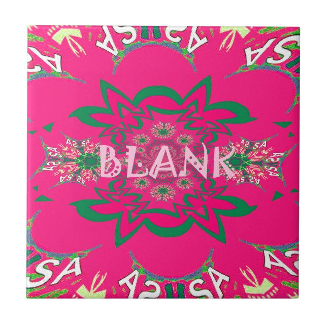 Carreau Vivid Vivid Bébé rose floral violet ombrage Monogr (Devant)