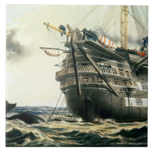 Carreau voie HMP Agamemnon étendant le câble atlantique