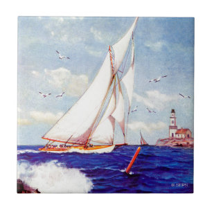 Carreau Voile Par le phare par Albert B. Marques