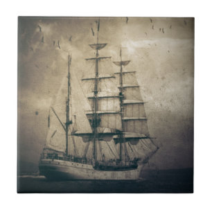 Carreau Voilier vintage de navigation de mer nautique