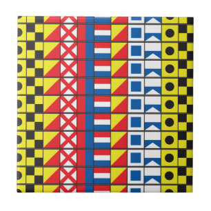 Carreau Voir Worthy_Signal Flags motif_I Love to sail