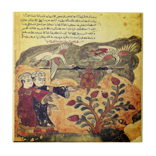 Carreau Vol de la Tortue Fable de la Renaissance indienne