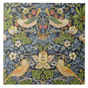 Carreau Voleur de fraises Morris Navy Blue Vintage Beaux-A