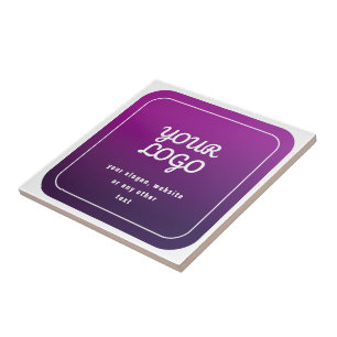 Carreau Votre logo et lumière élégante à Ombre violet fonc