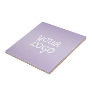 Carreau Votre logo & ombre simple moderne   Lavande