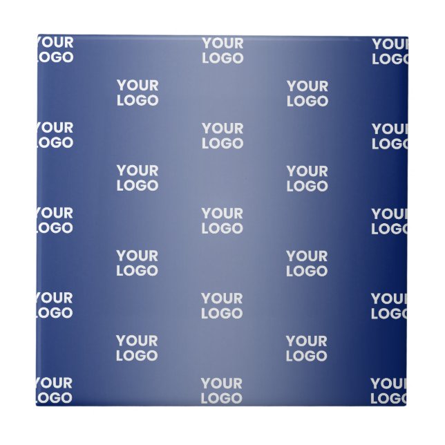 Carreau Votre logo Simple Répétition Logo Marine Blue Grad (Devant)