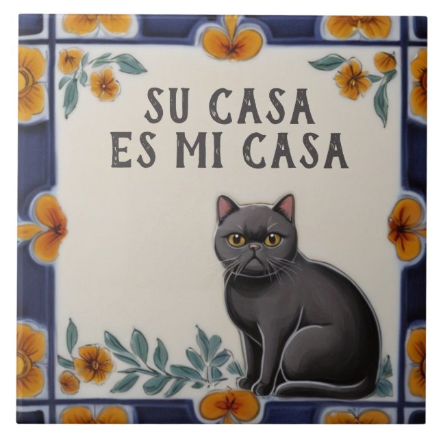 Carreau Votre Maison est Ma Maison - Drôle d'Humour de Cha (Devant)