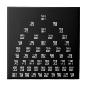 Carreau Votre Motif d'arche unique Logo Noir (modifiable