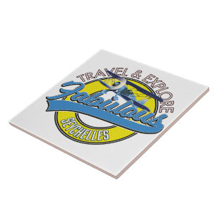 Carreau voyage explorer Seychelles fabuleux logo aimant po