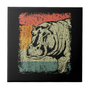 Carreau Vraiment Vintage Hippopotame Hippo Hippo Lover