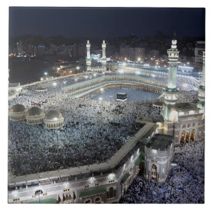 Carreau Vue aérienne des pèlerins du pèlerinage à la Kaaba