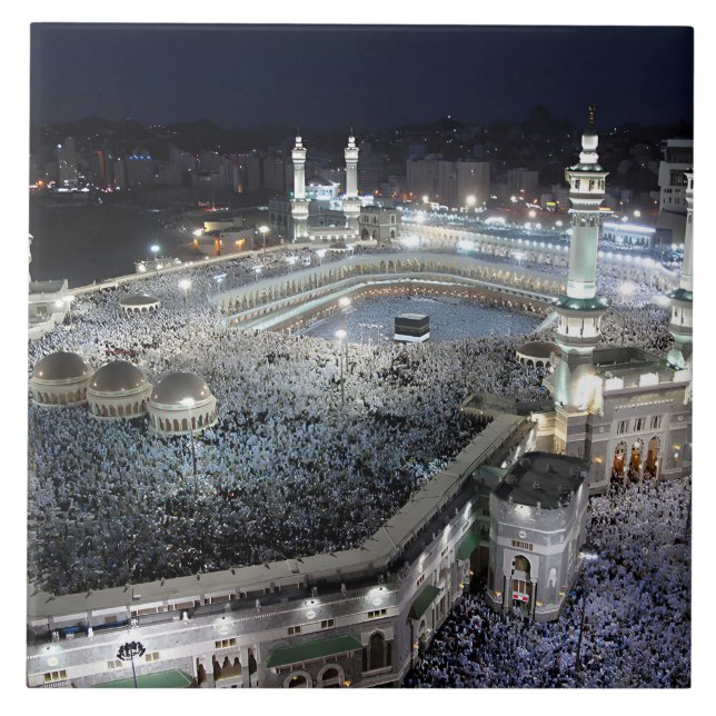 Carreau Vue aérienne des pèlerins du pèlerinage à la Kaaba (Devant)