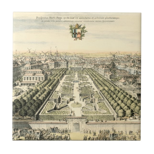 Carreau Vue aérienne du jardin formel par Eric Dahlbergh (Devant)