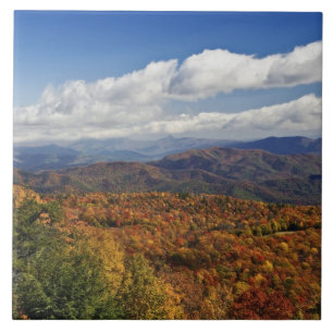Carreau Vue d'automne sur les montagnes du sud des Appalac
