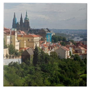 Carreau Vue de la cathédrale Saint-Guy, Prague, République