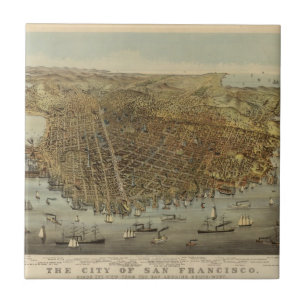 Carreau Vue d'oeil d'oiseaux de San Francisco