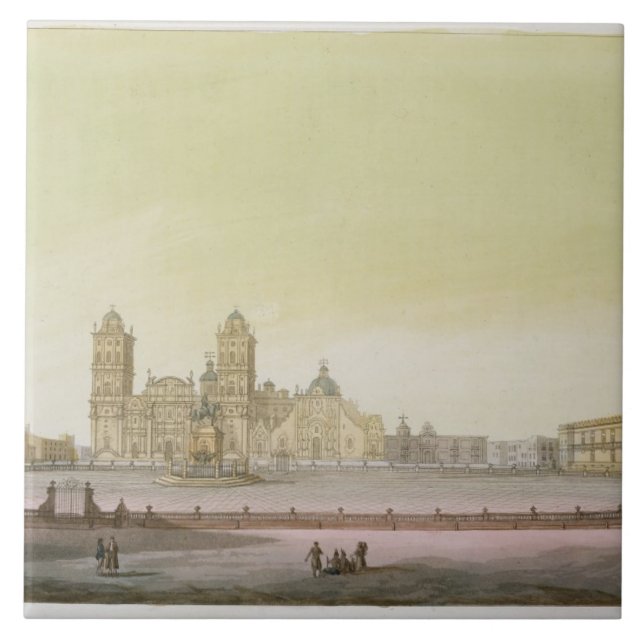 Carreau Vue du carré principal à Mexico (l'anglais de (Devant)
