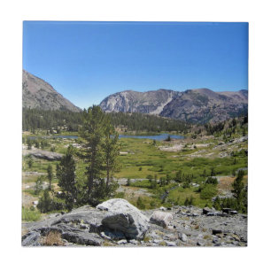 Carreau Vue du lac Shell, col Tioga, Californie