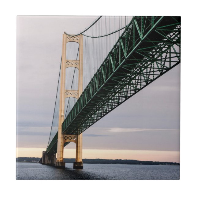 Carreau Vue du pont Mackinac depuis le lac Michigan 2 (Devant)
