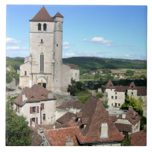 Carreau Vue du village et de l'église (photo)