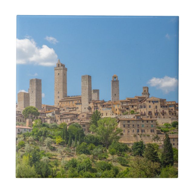 Carreau Vue panoramique de San Gimignano Toscane Italie (Devant)