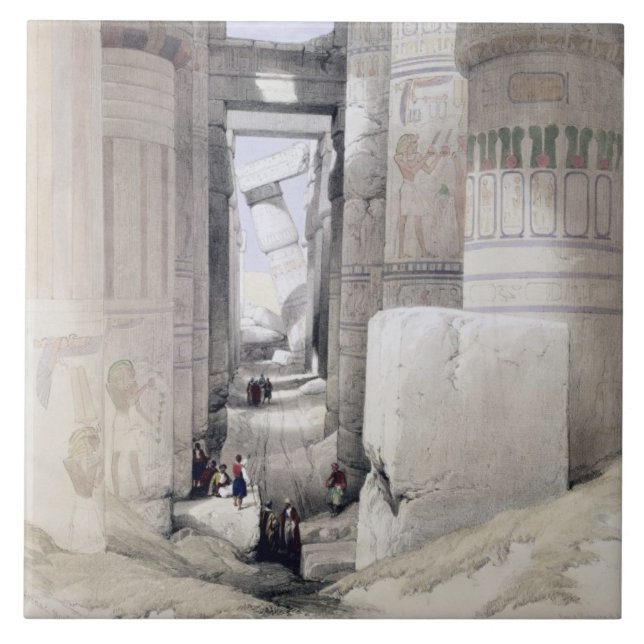 Carreau Vue par le Hall des colonnes, Karnak, de "par (Devant)