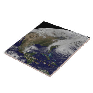 Carreau Vue satellite de l'ouragan Sandy