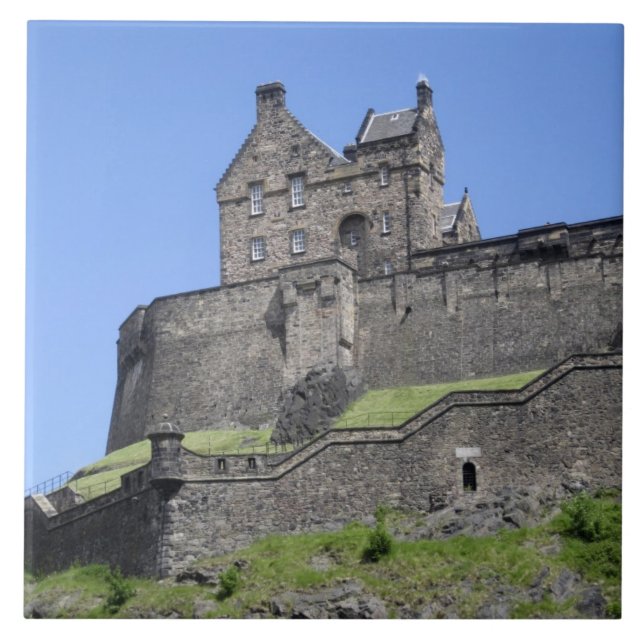 Carreau Vue sur le château d'Édimbourg, Edimbourg, Ecosse, (Devant)