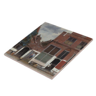 Carreau Vue sur les maisons de Delft The Little Street