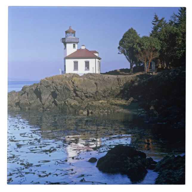 Carreau WA, île de San Juan, phare de Lime Kiln (Devant)