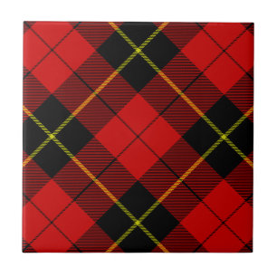 Carreau Wallace tartan rouge noir plaid