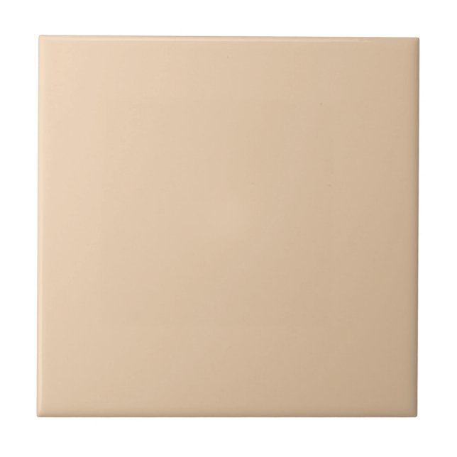 Carreau Warm Autumn Blonde Solid Color Print, Creamy Beige (Devant)