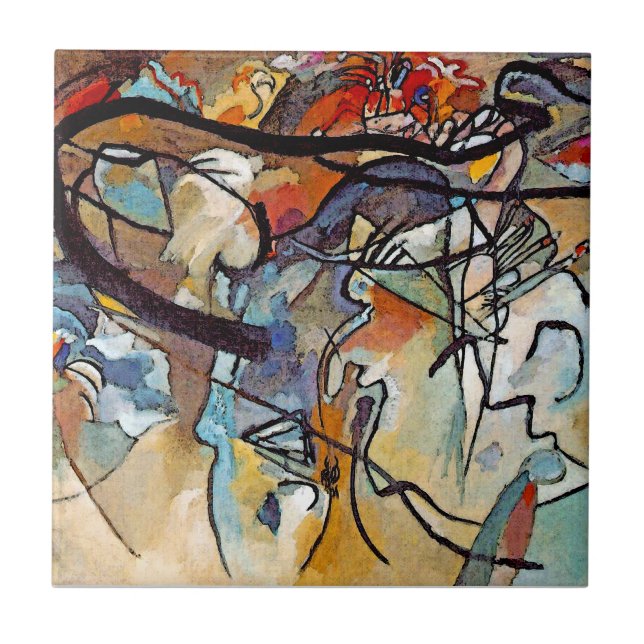 Carreau Wassily Kandinsky - Composition Cinq Art Abstrait (Devant)
