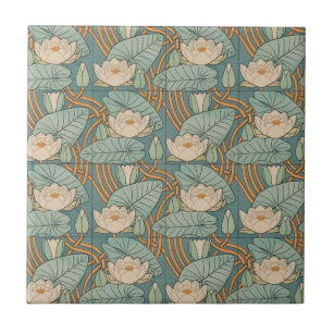 Carreau Water Lys Lily Art Nouveau Nature