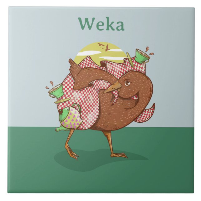 Carreau Weka New Zealand Bird (Devant)