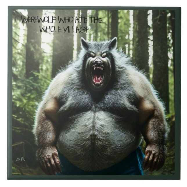 Carreau Werewolf Who Mate The Whole Village avec texte lg  (Devant)
