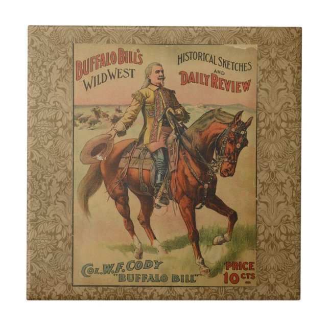 Carreau Western Buffalo Bill Wild West (Devant)