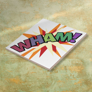 Carreau WHAM Fun Retro Comic Book Pop Art