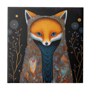 Carreau Whimsical Fox Woodland Imaginaire Art Carrelage en