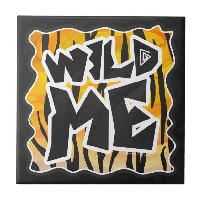 Carreau Wild Me Tiger orange et noir (Devant)
