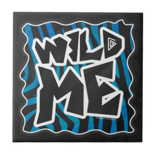 Carreau Wild Me Zebra Noir et Bleu