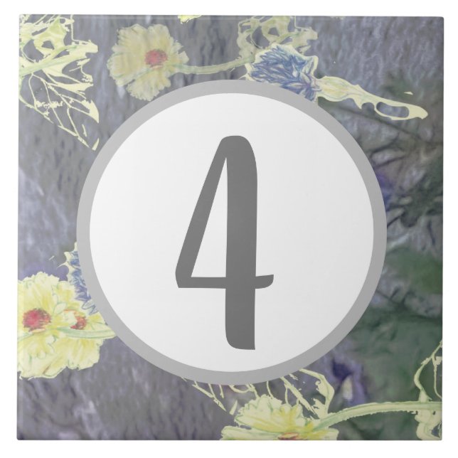 Carreau WildflowerMenagerie House Nombre à un chiffre (Devant)