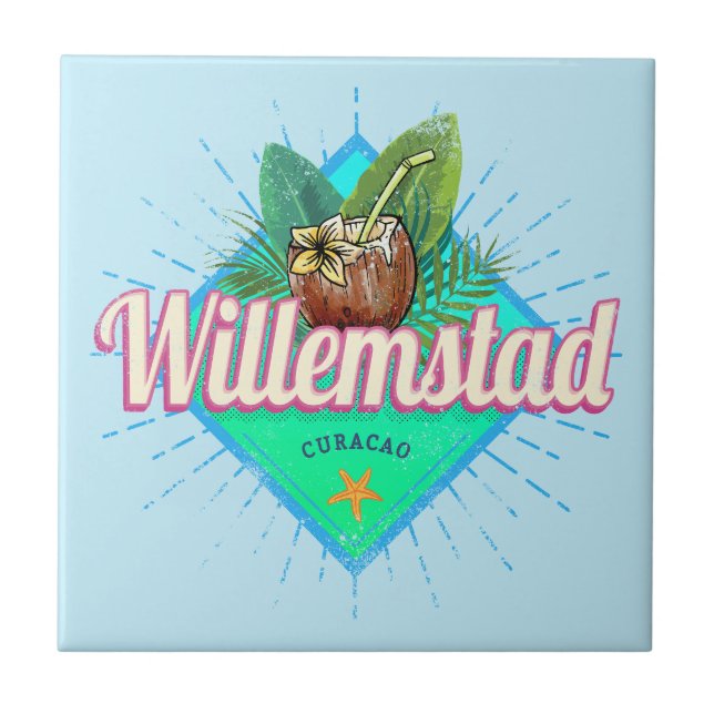 Carreau Willemstad Curacao Vacances Caraïbes Vintages (Devant)