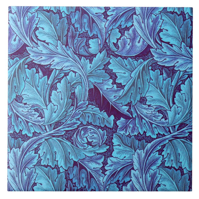 Carreau William Morris Acanthus en bleu (Devant)