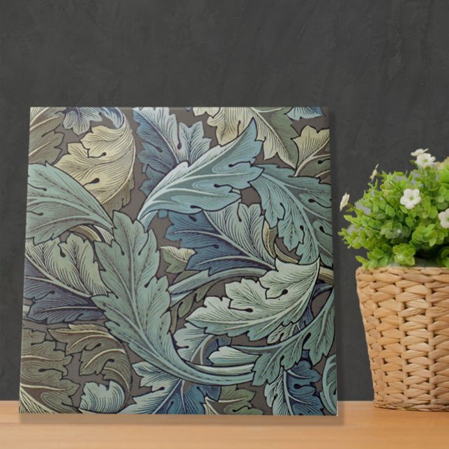 Carreau William Morris Acanthus Sage Fleur Floral Botaniqu (Créateur téléchargé)